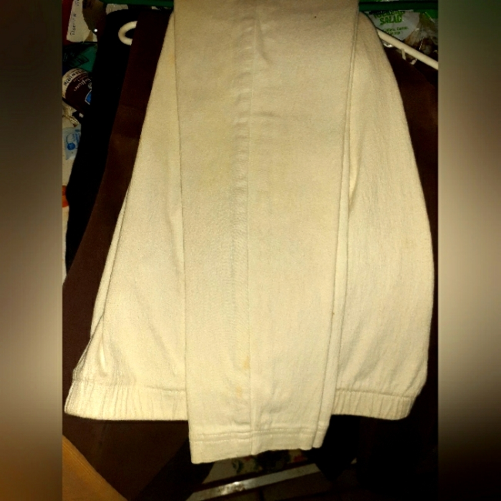 BEAUTIFUL CREAM ELASTIC PANT